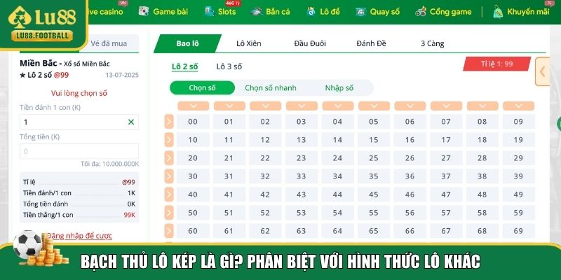 Khám phá về bạch thủ lô kép và đặc điểm
