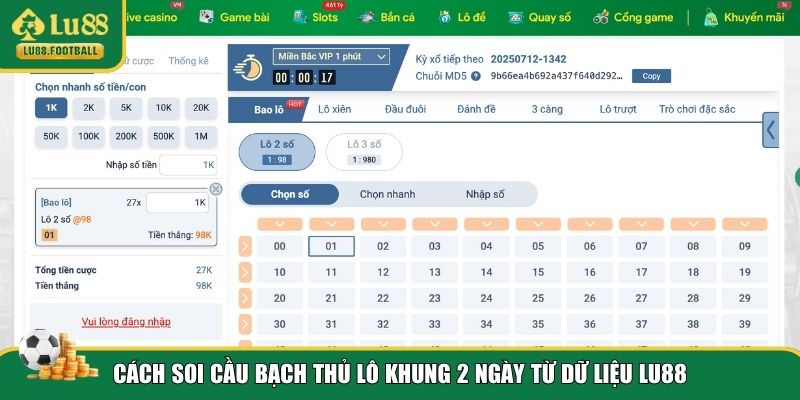 Soi cầu bạch thủ lô khung 2 ngày như thế nào