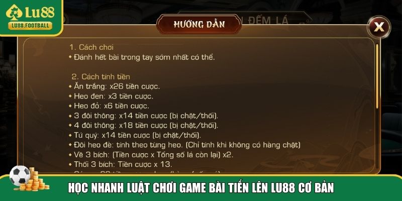 Làm chủ game bài Tiến Lên với LU88