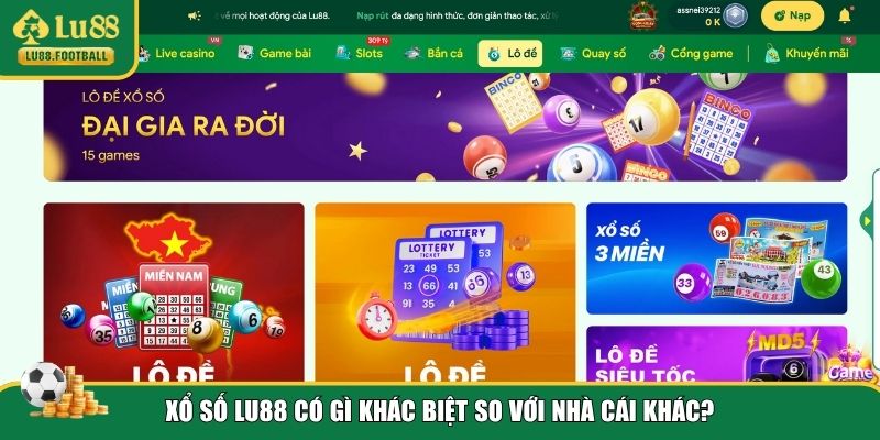 Điểm đặc biệt của sân chơi xổ số LU88
