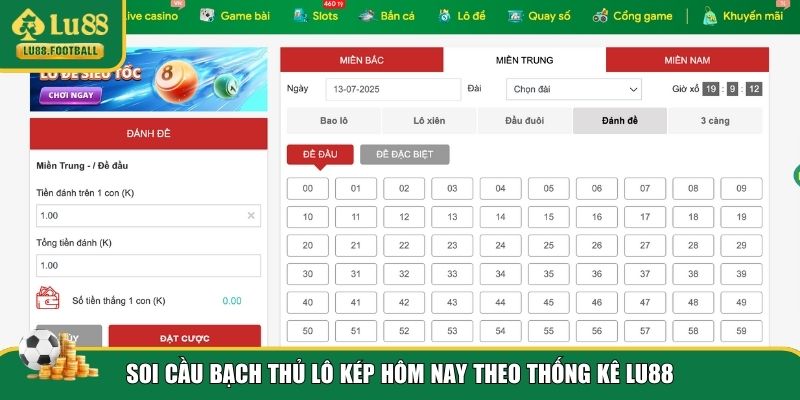 Học nhanh 3 cách soi bạch thủ lô kép hôm nay