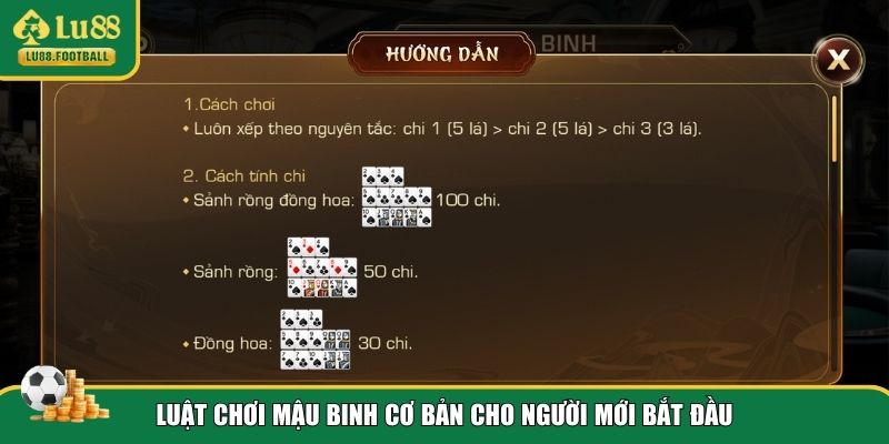 Luật chơi cơ bản của Mậu Binh là gì