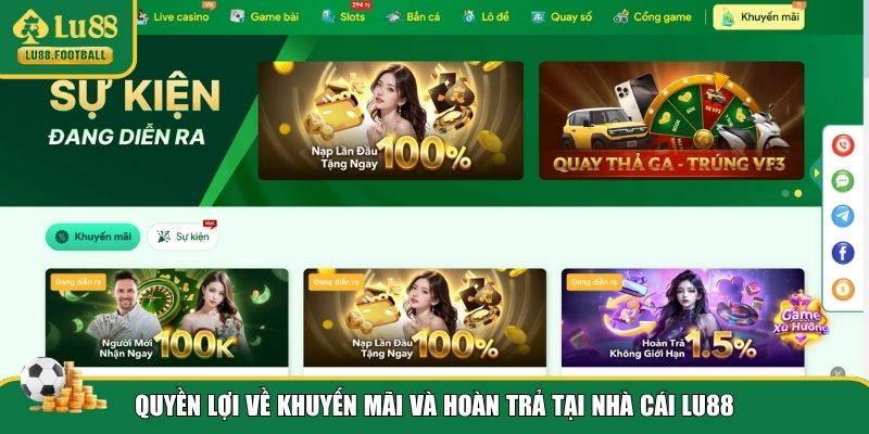 Quyền lợi thành viên LU88 về ưu đãi