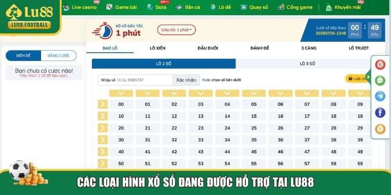 Những hình thức chơi xổ số LU88