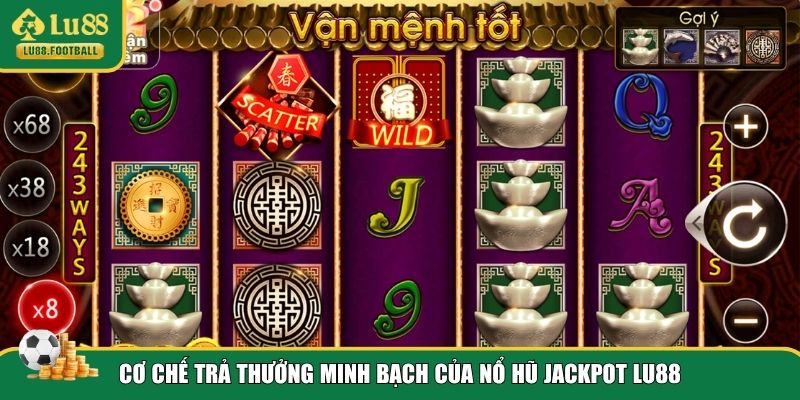 Cơ chế, quy tắc thưởng game nổ hũ Jackpot LU88
