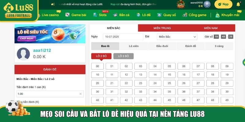 Bí kíp soi cầu bắt lô xổ số LU88